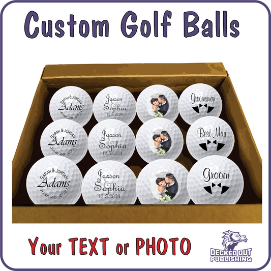 Golf Ball Set - HD FULL COLOR Logos