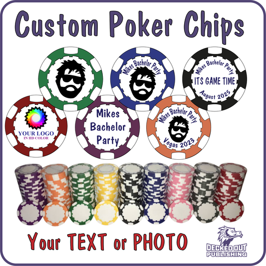 Poker Chips Set - Custom - HD FULL COLOR Logos